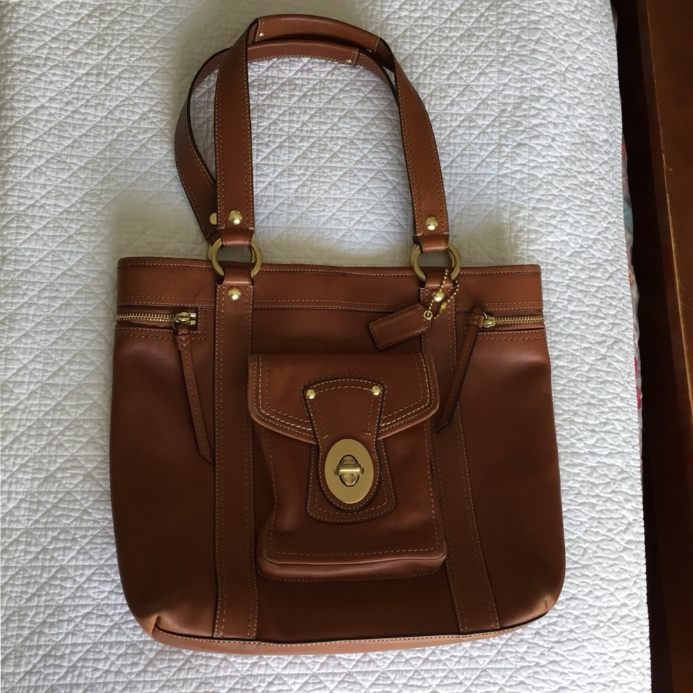 Coach Legacy Tote and Matching Wallet in Whiskey